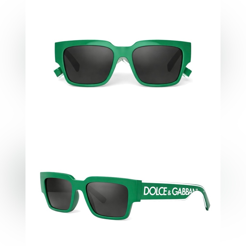 Dolce Gabbana 💚 Green Logo Sunglasses DG6184 😎 w/ authenticity certificate